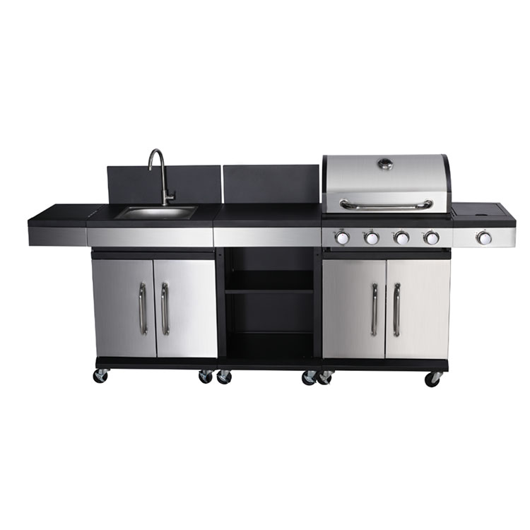 Grill 4 Burner le Taobh Burner